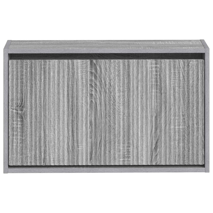 Wandgemonteerde Schoenkast ARNHEM 71 x 17 x 43 cm Bewerkt hout