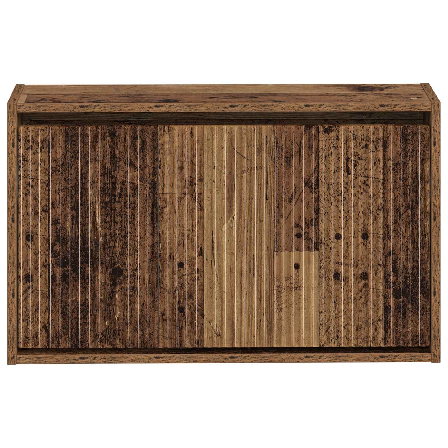 Wandgemonteerde Schoenkast ARNHEM 71 x 17 x 43 cm Bewerkt hout