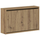 Schoenenkast ARNHEM 71x17x43 cm bewerkt hout artisanaal eiken