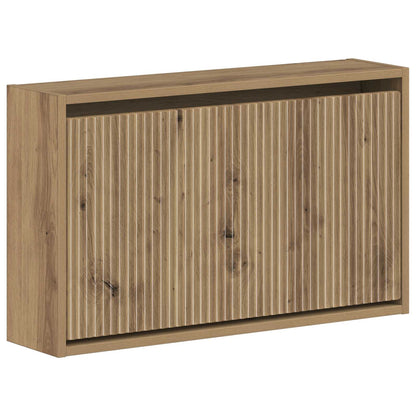 Wandgemonteerde Schoenkast ARNHEM 71 x 17 x 43 cm Bewerkt hout