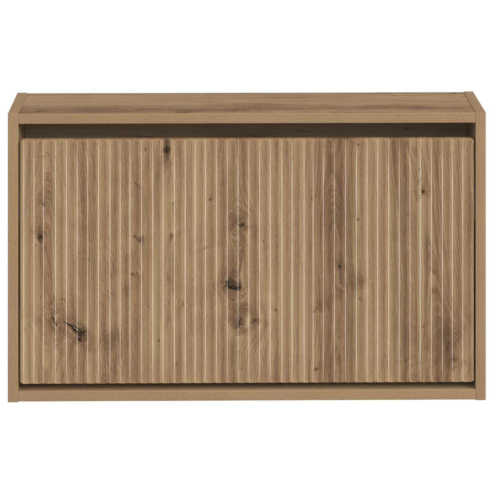 Wandgemonteerde Schoenkast ARNHEM 71 x 17 x 43 cm Bewerkt hout