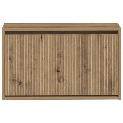 Wandgemonteerde Schoenkast ARNHEM 71 x 17 x 43 cm Bewerkt hout