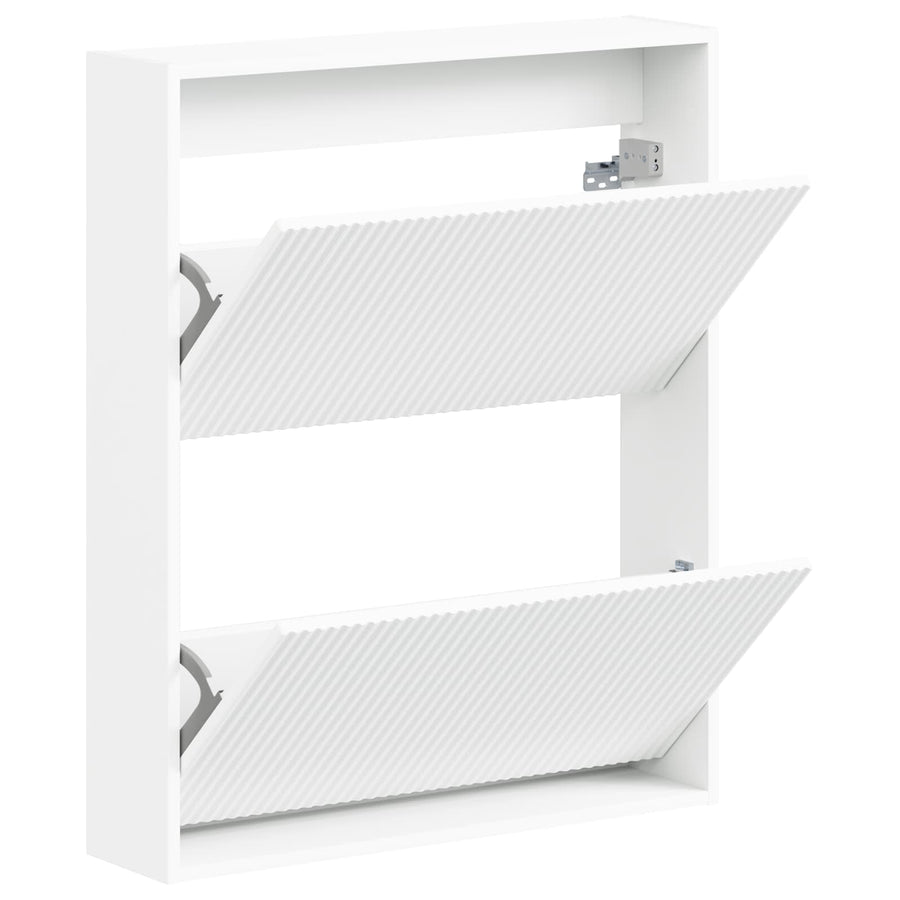 Wandgemonteerde Schoenkast ARNHEM 71 x 17 x 86 cm Bewerkt hout