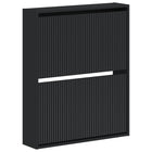 Wandkast schoenenkast 71x17x86 cm bewerkt hout zwart
