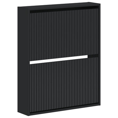 Wandgemonteerde Schoenkast ARNHEM 71 x 17 x 86 cm Bewerkt hout