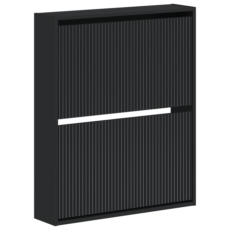 Wandgemonteerde Schoenkast ARNHEM 71 x 17 x 86 cm Bewerkt hout