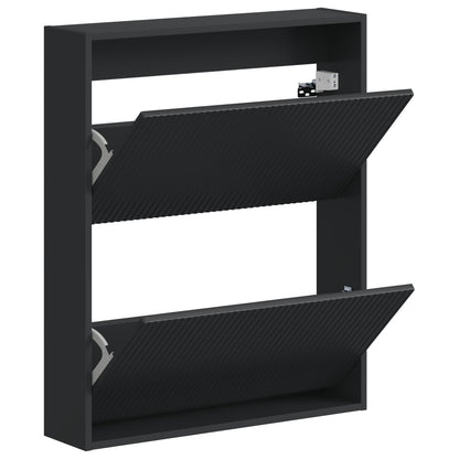 Wandgemonteerde Schoenkast ARNHEM 71 x 17 x 86 cm Bewerkt hout