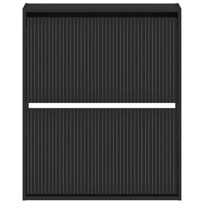 Wandgemonteerde Schoenkast ARNHEM 71 x 17 x 86 cm Bewerkt hout