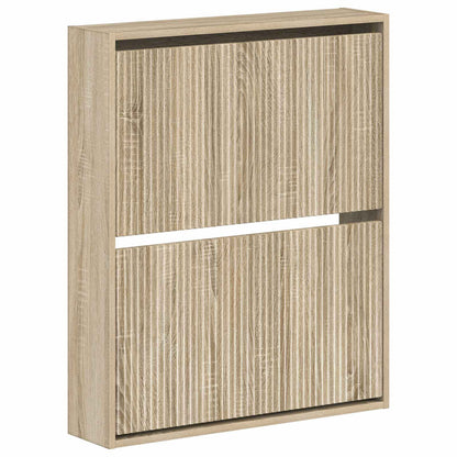 Wandgemonteerde Schoenkast ARNHEM 71 x 17 x 86 cm Bewerkt hout