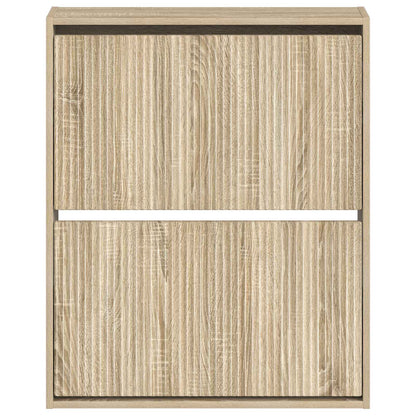 Wandgemonteerde Schoenkast ARNHEM 71 x 17 x 86 cm Bewerkt hout