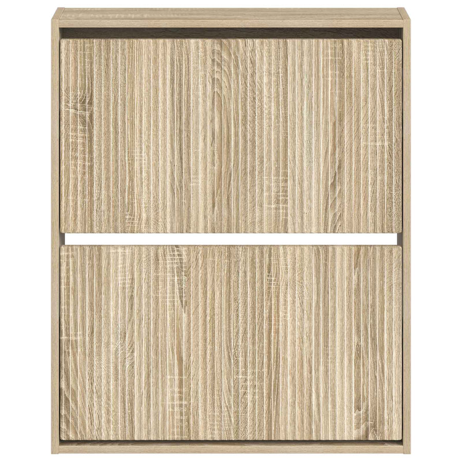 Wandgemonteerde Schoenkast ARNHEM 71 x 17 x 86 cm Bewerkt hout