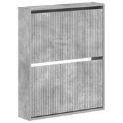 Wandgemonteerde schoenenkast 71x17x86 cm betongrijs bewerkt hout