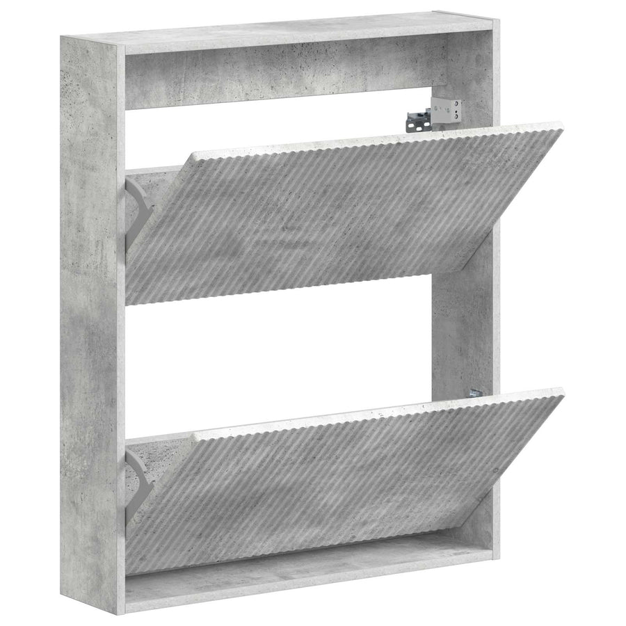 Wandgemonteerde Schoenkast ARNHEM 71 x 17 x 86 cm Bewerkt hout