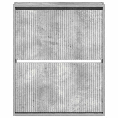 Wandgemonteerde Schoenkast ARNHEM 71 x 17 x 86 cm Bewerkt hout
