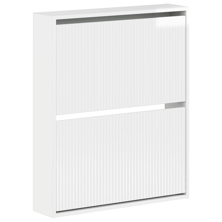 Wandgemonteerde Schoenkast ARNHEM 71 x 17 x 86 cm Bewerkt hout