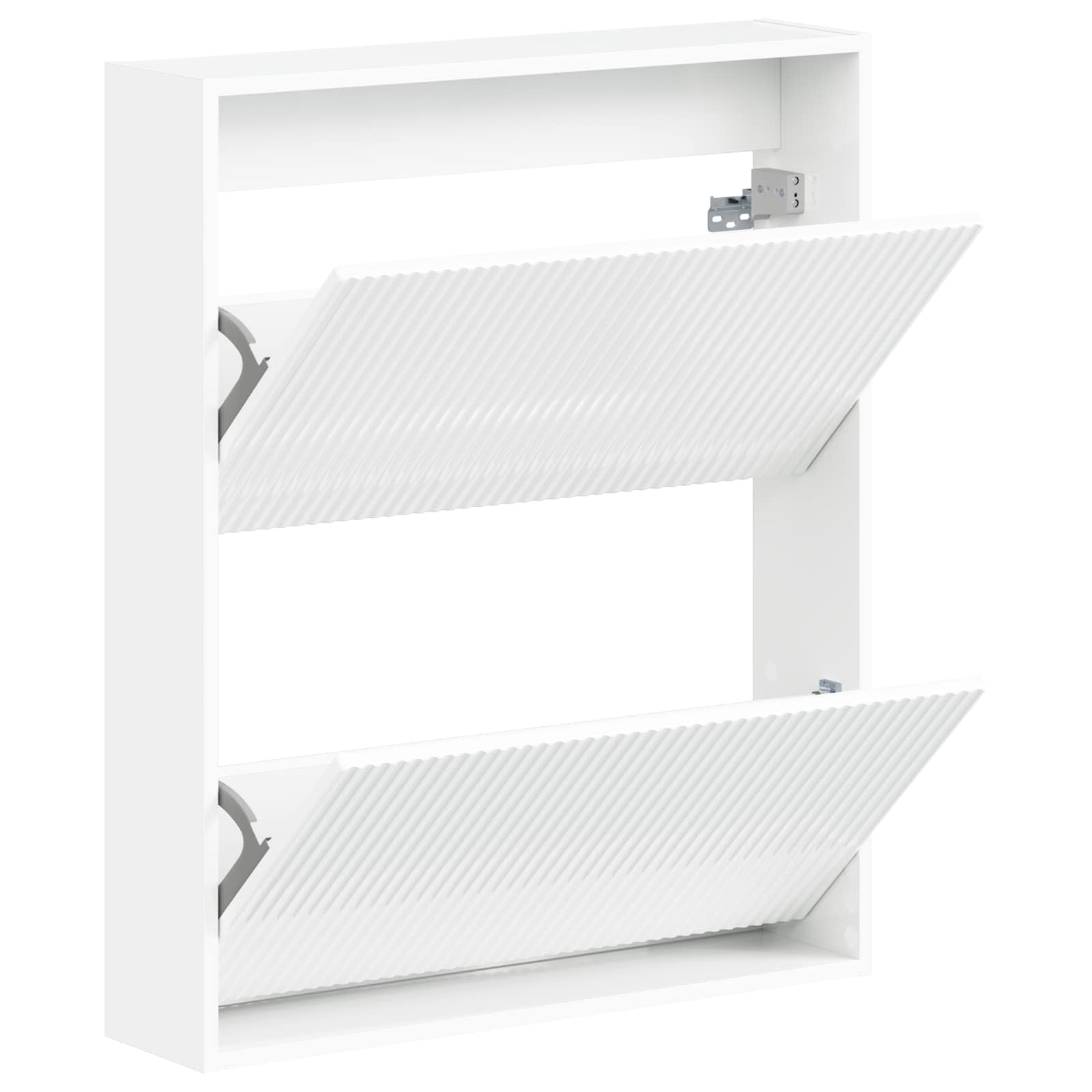 Wandgemonteerde Schoenkast ARNHEM 71 x 17 x 86 cm Bewerkt hout