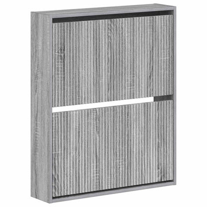 Wandgemonteerde Schoenkast ARNHEM 71 x 17 x 86 cm Bewerkt hout