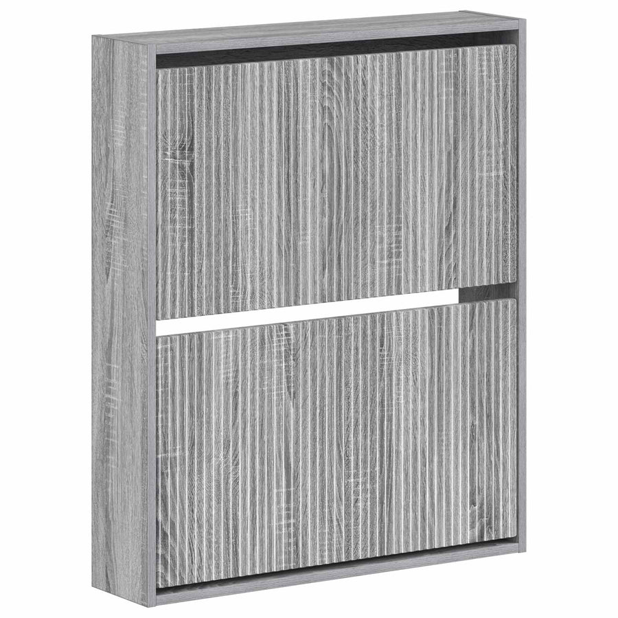 Wandgemonteerde Schoenkast ARNHEM 71 x 17 x 86 cm Bewerkt hout