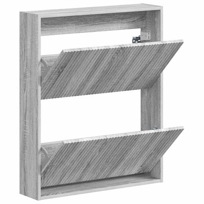 Wandgemonteerde Schoenkast ARNHEM 71 x 17 x 86 cm Bewerkt hout