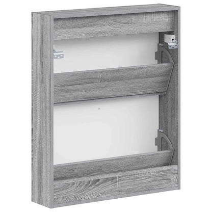 Wandgemonteerde Schoenkast ARNHEM 71 x 17 x 86 cm Bewerkt hout
