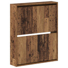 Wandkast schoenen 71x17x86 cm bewerkt hout