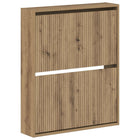 Wandgemonteerde schoenenkast 71x17x86 cm bewerkt hout