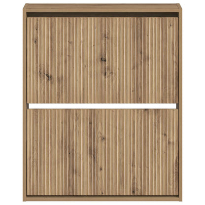 Wandgemonteerde Schoenkast ARNHEM 71 x 17 x 86 cm Bewerkt hout