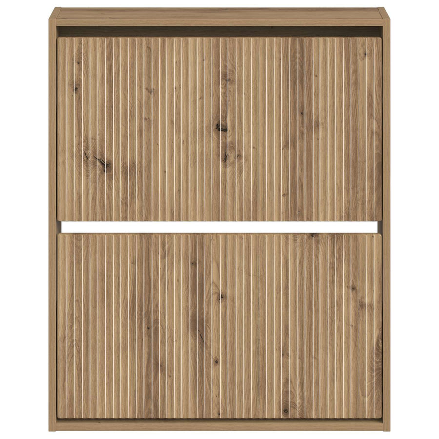 Wandgemonteerde Schoenkast ARNHEM 71 x 17 x 86 cm Bewerkt hout