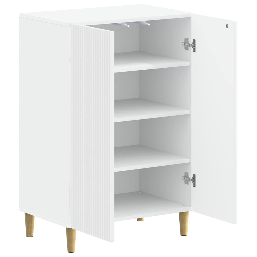 Schoenenkast ARNHEM 59,5 x 39,5 x 90 cm Bewerkt hout Wit