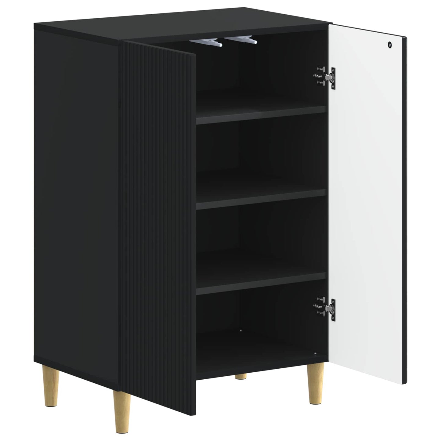 Schoenenkast ARNHEM 59,5 x 39,5 x 90 cm Bewerkt hout Zwart