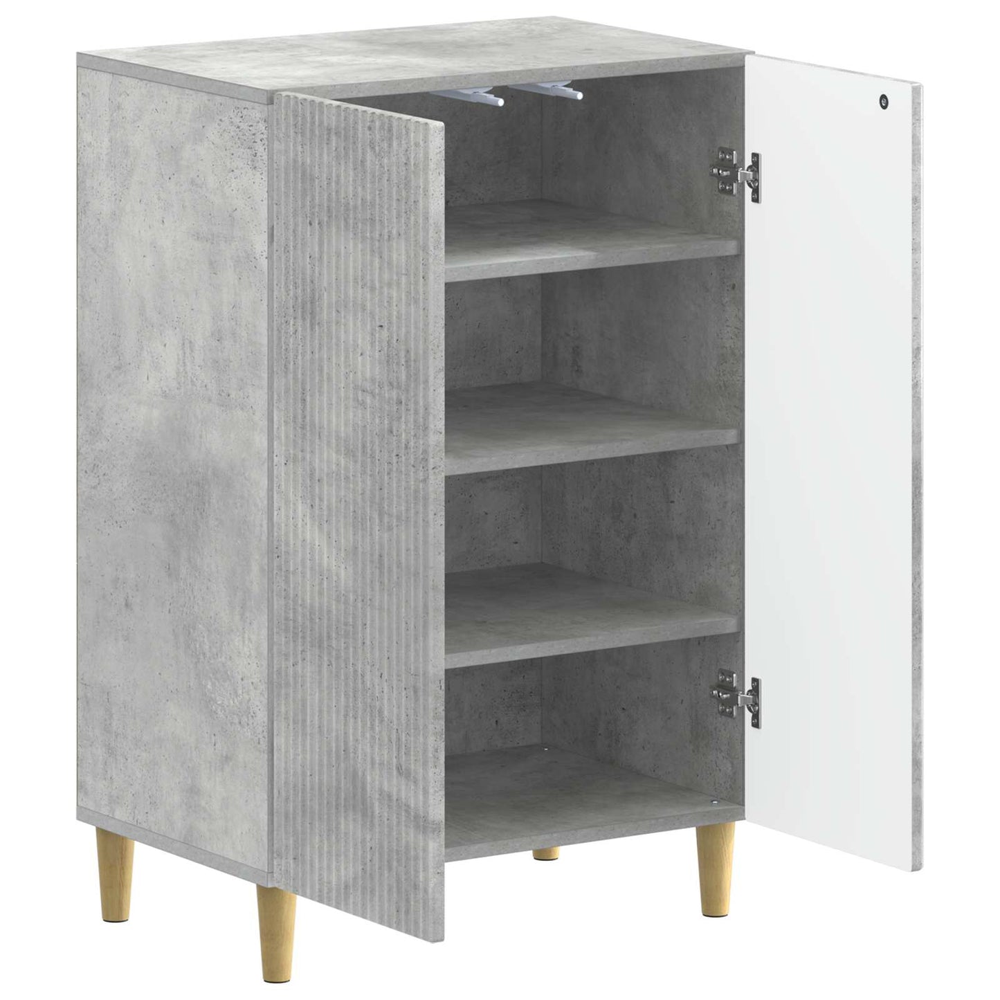 Schoenenkast ARNHEM 59,5 x 39,5 x 90 cm Bewerkt hout Betongrijs
