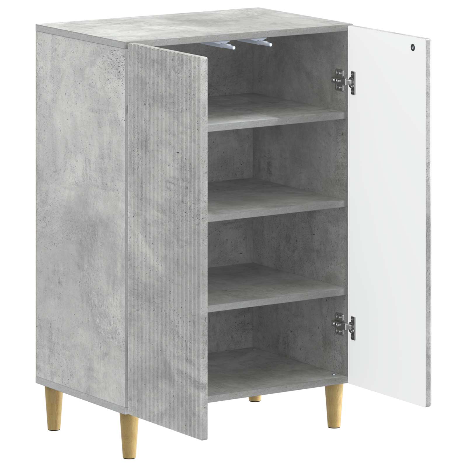Schoenenkast ARNHEM 59,5 x 39,5 x 90 cm Bewerkt hout Betongrijs