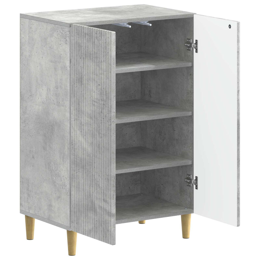 Schoenenkast ARNHEM 59,5 x 39,5 x 90 cm Bewerkt hout Betongrijs