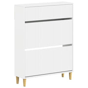 Schoenenkast 78x24x103 cm wit bewerkt hout