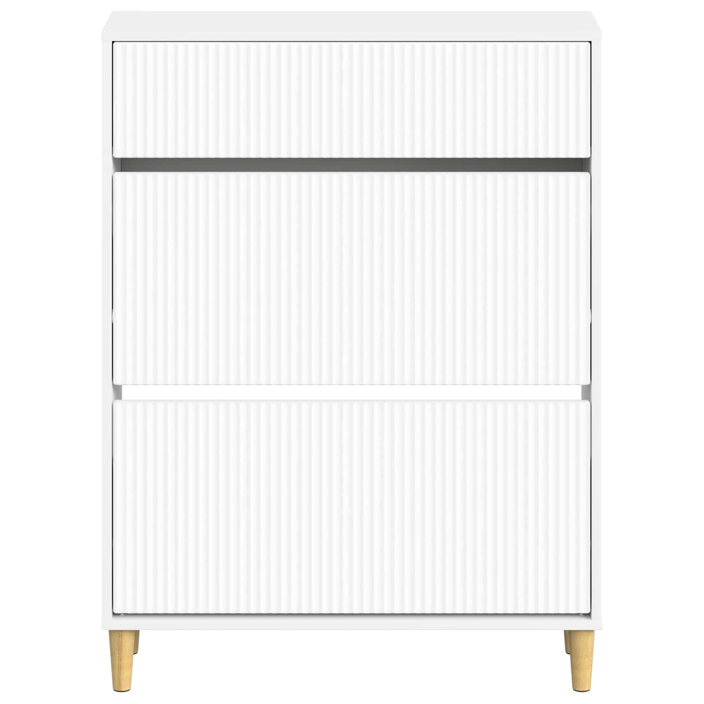 Schoenenkast ARNHEM 78 x 24 x 103 cm Bewerkt hout Wit