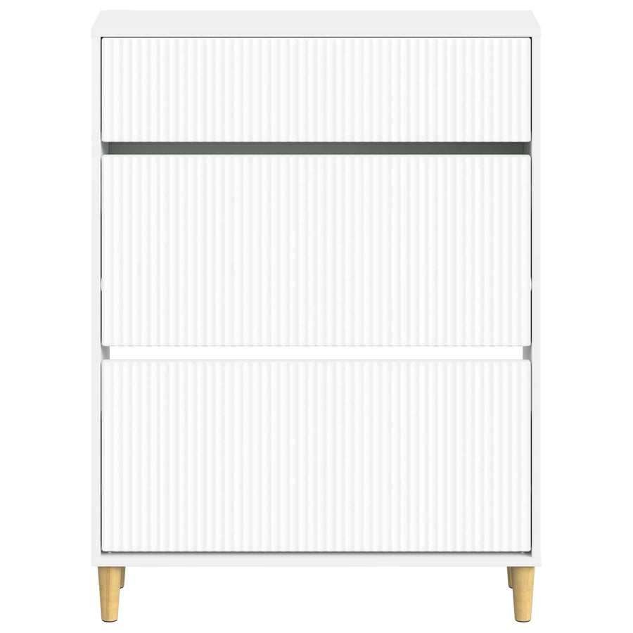 Schoenenkast ARNHEM 78 x 24 x 103 cm Bewerkt hout Wit