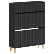 Schoenenkast 78x24x103 cm zwart bewerkt hout