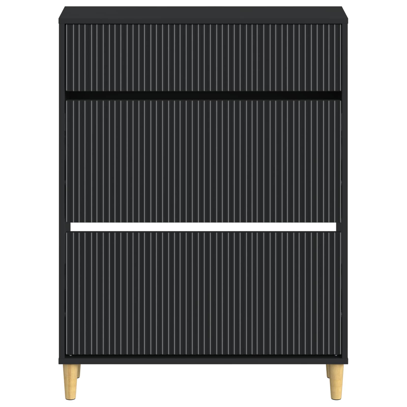 Schoenenkast ARNHEM 78 x 24 x 103 cm Bewerkt hout Zwart