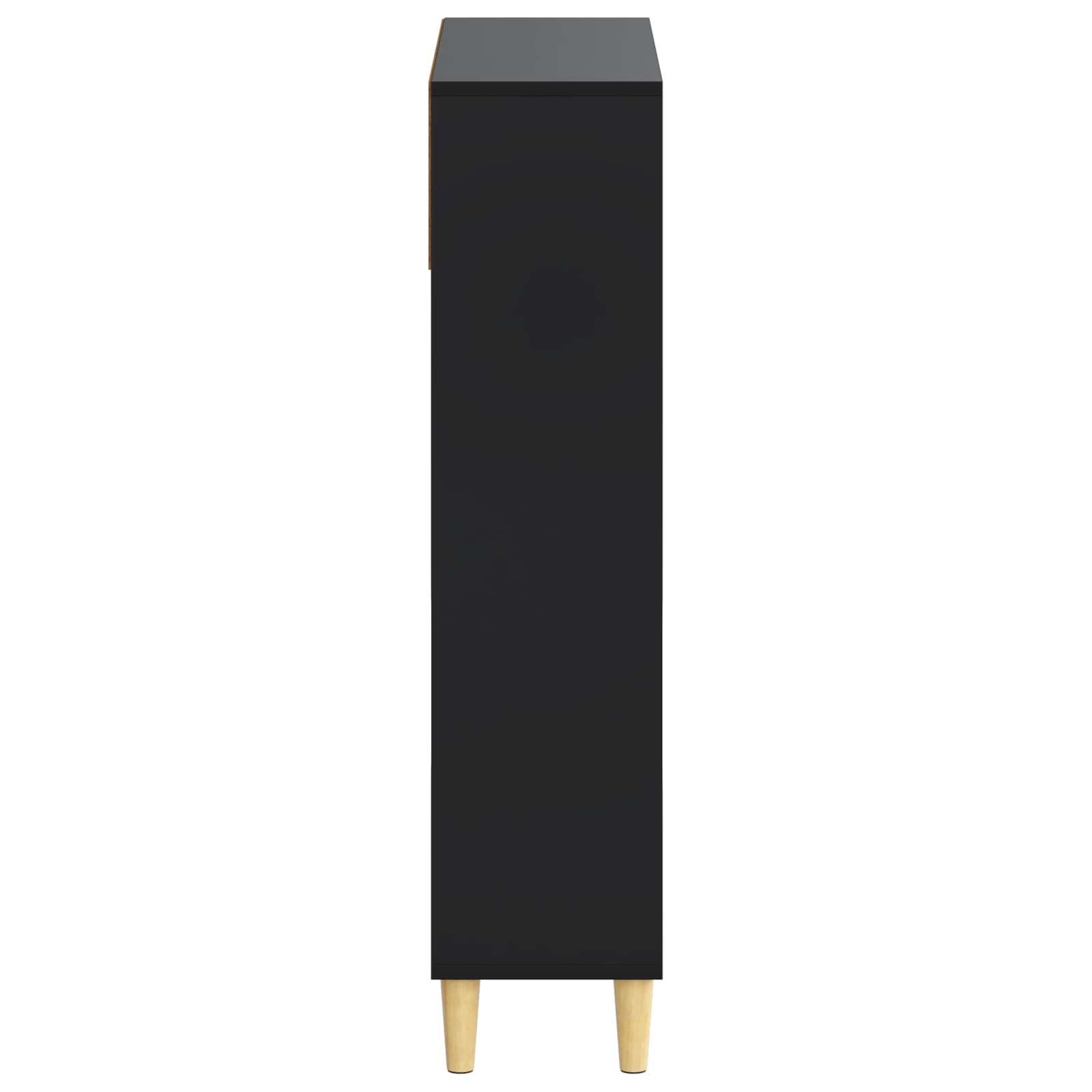 Schoenenkast ARNHEM 78 x 24 x 103 cm Bewerkt hout Zwart