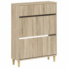 Schoenenkast ARNHEM 78x24x103 cm bewerkt hout eiken
