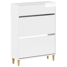 Schoenenkast 78x24x103 cm hoogglans wit