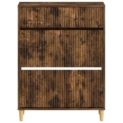 Schoenenkast ARNHEM 78 x 24 x 103 cm Bewerkt hout Gerookt eiken