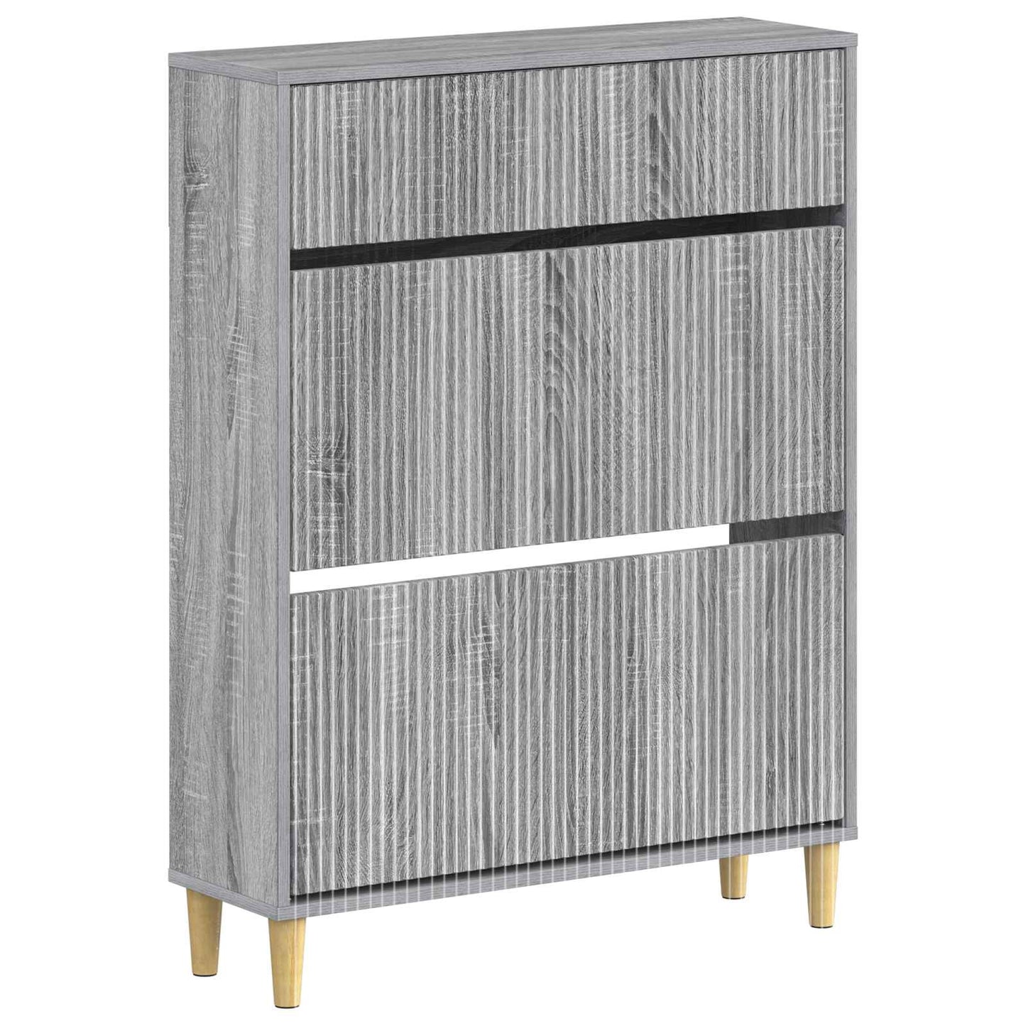 Schoenenkast ARNHEM 78 x 24 x 103 cm Bewerkt hout Grijs Sonoma