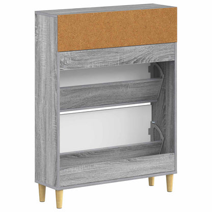 Schoenenkast ARNHEM 78 x 24 x 103 cm Bewerkt hout Grijs Sonoma