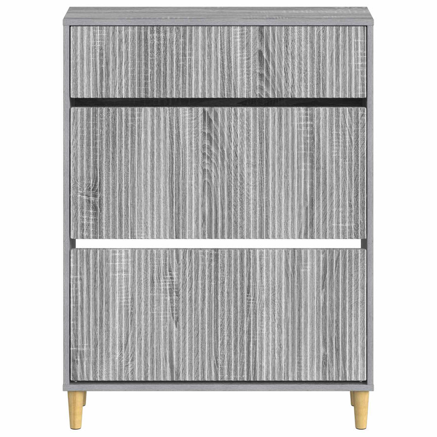 Schoenenkast ARNHEM 78 x 24 x 103 cm Bewerkt hout Grijs Sonoma