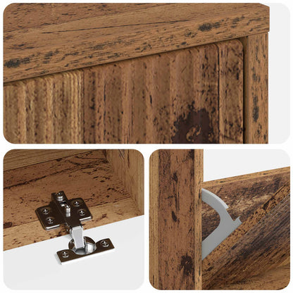 Schoenenkast ARNHEM 78 x 24 x 103 cm Bewerkt hout Oud hout