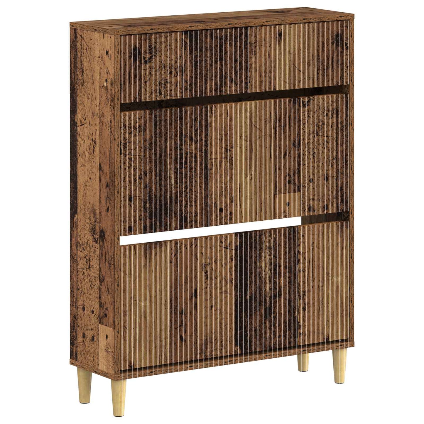 Schoenenkast ARNHEM 78 x 24 x 103 cm Bewerkt hout Oud hout