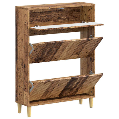 Schoenenkast ARNHEM 78 x 24 x 103 cm Bewerkt hout Oud hout