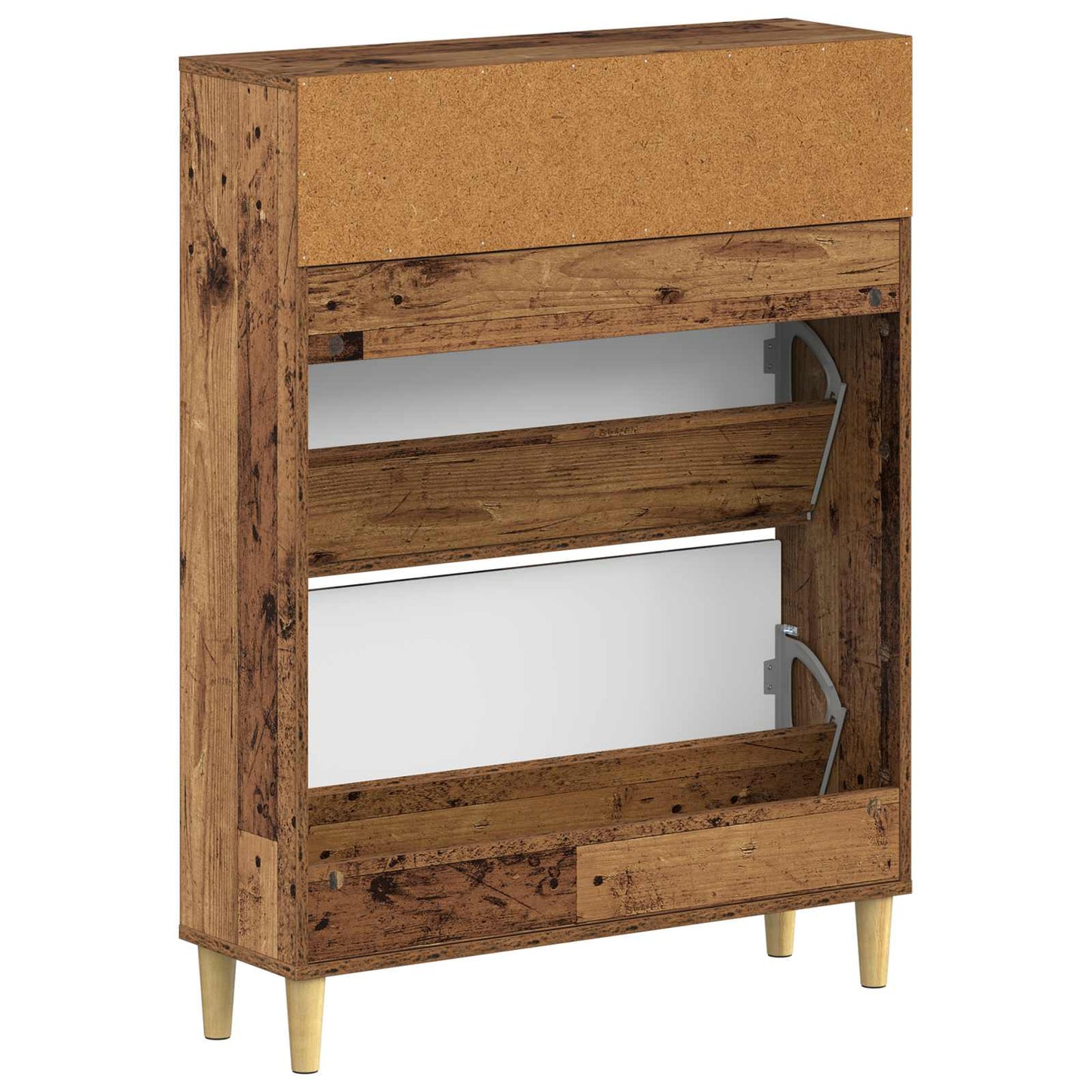 Schoenenkast ARNHEM 78 x 24 x 103 cm Bewerkt hout Oud hout
