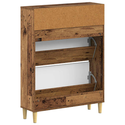 Schoenenkast ARNHEM 78 x 24 x 103 cm Bewerkt hout Oud hout